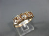 ESTATE .96CT ROUND DIAMOND & AAA OVAL MORGANITE 14KT ROSE GOLD ANNIVERSARY RING