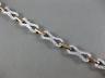 ESTATE WIDE .70CT DIAMOND 14KT WHITE & ROSE GOLD KNOT BUTTERFLY TENNIS BRACELET