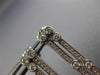 ESTATE 1.27CT DIAMOND 14KT WHITE GOLD BEZEL DOUBLE ROW HANGING EARRINGS #16917