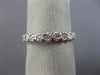 ESTATE .47CT DIAMOND 14KT WHITE GOLD FILIGREE ETERNITY ANNIVERSARY RING #25988