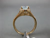 ESTATE 1.40CT DIAMOND & AAA AQUAMARINE 14KT ROSE GOLD OVAL HALO ENGAGEMENT RING