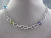 ESTATE 26.21CT DIAMOND MULTI COLOR GEM STONE 14K WHITE GOLD BY THE YARD NECKLACE