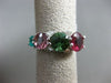 ESTATE 3.88CT DIAMOND & AAA MULTI COLOR TOURMALINE 14KT WHITE GOLD JOURNEY RING