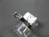 ESTATE .49CT WHITE ROUND & BLUE BAGUETTE DIAMOND 14K WHITE GOLD ANNIVERSARY RING