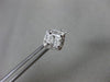 ESTATE .61CT DIAMOND PRINCESS CUT 14K WHITE GOLD 3D SOLITAIRE HALO STUD EARRINGS