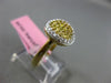 ESTATE WIDE .57CT WHITE & YELLOW DIAMOND 18KT TWO TONE GOLD CIRCULAR HEART RING