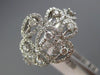 ESTATE LARGE 1.25CT DIAMOND 14K WHITE GOLD 3D PEAR SHAPE ETOILE ANNIVERSARY RING