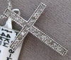 ESTATE .25CT DIAMOND 14KT WHITE GOLD 3D FILIGREE MILGRAIN FLOATING CROSS PENDANT