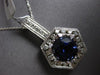 ESTATE EXTRA LARGE 8.58CT DIAMOND & AAA TANZANITE 18K WHITE GOLD HEXAGON PENDANT
