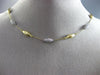 ESTATE 1.35CT DIAMOND 14K WHITE & YELLOW GOLD MATTE SHINNY BY THE YARD NECKLACE