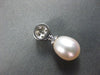 ESTATE .17CT DIAMOND & AAA SOUTH SEA PEARL 18KT WHITE PENDANT WITH CHAIN #1193