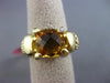 ESTATE LARGE 3.06CT DIAMOND & AAA CITRINE 14K YELLOW GOLD 3D MESH FLEXIBLE RING