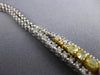 ESTATE EXTRA LARGE 35.53CT WHITE & FANCY YELLOW DIAMOND 18K 2 TONE GOLD NECKLACE