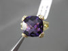 ESTATE LARGE 6.99CT DIAMOND & AAA AMETHYST 14KT YELLOW 3 DIMENSION COCKTAIL RING