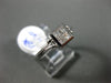 ESTATE .55CT PRINCESS DIAMOND 18K WHITE GOLD 3D INVISIBLE BEZEL ENGAGEMENT RING