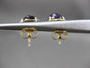 ANTIQUE LARGE 5.0CT AAA AMETHYST 14KT YELLOW GOLD STUD FLOWER EARRINGS #23830