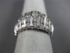 ESTATE WIDE 2.25CT DIAMOND 14KT WHITE GOLD 3D MULTI ROW WEDDING ANNIVERSARY RING