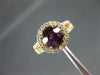 ESTATE 2.67CT DIAMOND & AAA AMETHYST 14KT WHITE GOLD ROUND HALO ENGAGEMENT RING