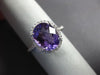 ESTATE 2.55CT DIAMOND & AAA OVAL AMETHYST 14KT WHITE GOLD 3D CLASSIC FUN RING