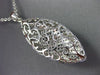 ESTATE 2.23CT DIAMOND & AAA SAPPHIRE 18KT WHITE GOLD MARQUISE SHAPE WAVE PENDANT