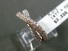 ESTATE 1.08CT DIAMOND 14KT WHITE & ROSE GOLD SEMI ETERNITY X INFINITY LOVE RING