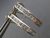ESTATE 1.10CT DIAMOND 14K WHITE GOLD CLASSIC CHANNEL HUGGIE HOOP EARRINGS #20387