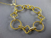 ESTATE EXTRA LARGE .31CT DIAMOND 18K YELLOW GOLD 3D FLOWER CIRCULAR FUN PENDANT