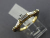 ESTATE .40CT DIAMOND 14KT TWO TONE GOLD 3 STONE BAGUETTE ANNIVERSARY RING #472