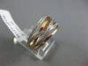 ESTATE WIDE .23CT DIAMOND 14KT ROSE GOLD 3D MULTI ROW CRISS CROSS INFINITY RING