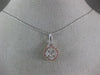 ESTATE .67CT WHITE & PINK DIAMOND 14K WHITE & ROSE GOLD FLOWER FLOATING PENDANT