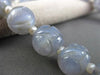 ESTATE LARGE AAA EXTRA FACET NATURAL AGATE & PEARL 925 SILVER NECKLACE #24326