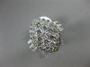 ESTATE LARGE 2CT DIAMOND 14K WHITE GOLD CLUSTER OPEN HALO FILIGREE COCKTAIL RING