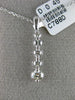 ESTATE .45CT DIAMOND 18KT WHITE GOLD 3D 5 STONE ROUND JOURNEY FLOATING PENDANT