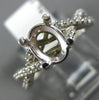 ESTATE .33CT DIAMOND 14KT WHITE GOLD 3D OVAL INFINITY SEMI MOUNT ENGAGEMENT RING