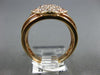 ESTATE WIDE .57CT DIAMOND 14K ROSE GOLD 3D 4 LEAF CLOVER SQUARE CRISS CROSS RING