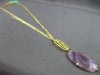 ESTATE LARGE .45CT YELLOW TOPAZ & AMETHYST 18KT YELLOW GOLD LARIAT NECKLACE