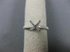 ESTATE .19CT DIAMOND 14KT WHITE GOLD 3D SEMI ETERNITY SEMI MOUNT ENGAGEMENT RING