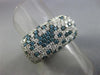 ESTATE 4.03CT MULTI COLOR DIAMOND 14K WHITE GOLD PAVE WEDDING ANNIVERSARY RING