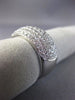 WIDE 1.81CT DIAMOND 18KT WHITE GOLD 3D MICRO PAVE SEMI ETERNIT ANNIVERSARY RING