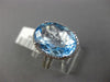 ESTATE LARGE 10.22CT DIAMOND & AAA BLUE TOPAZ 14KT WHITE GOLD OVAL HALO FUN RING