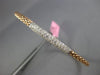 ESTATE .30CT DIAMOND 14KT WHITE & ROSE GOLD WOVEN PAVE FLEXIBLE  BANGLE BRACELET