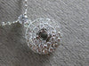 ESTATE .55CT DIAMOND 14KT WHITE GOLD 3D CLASSIC DOUBLE HALO SEMI MOUNT NECKLACE
