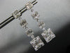 ESTATE LARGE 2.41CT DIAMOND 18KT WHITE GOLD 3D SQUARE JOURNEY HANGING EARRINGS