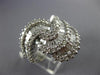 ESTATE EXTRA LARGE 3.24CT DIAMOND 18KT WHITE GOLD 3D LOVE KNOT ANNIVERSARY RING