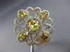 ESTATE EXTRA LARGE 2.04CT WHITE & FANCY YELLOW DIAMOND 14K 2 TONE GOLD LOVE RING