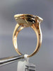 ESTATE WIDE .33CT DIAMOND 14KT ROSE GOLD 3D OPEN CIRCULAR SWIRL FLOWER LOVE RING