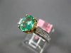 ESTATE 2.50CT DIAMOND & AAA EMERALD 18KT 2 TONE GOLD OVAL ROYAL ENGAGEMENT RING
