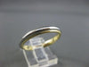 ESTATE PLATINUM & 18KT YELLOW GOLD3D PLAIN MILGRAIN WEDDING BAND RING 3MM #21863