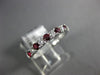ESTATE .60CT DIAMOND & AAA RUBY 18KT WHITE GOLD SEMI ETERNITY ANNIVERSARY RING