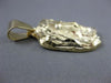 ESTATE LARGE 14KT YELLOW GOLD HANDCRAFTED DIAMOND CUT CHRIST HEAD PENDANT #24783